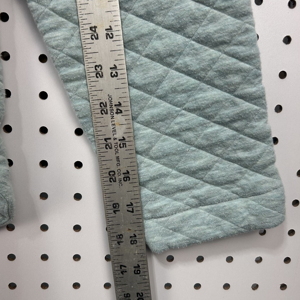 Eddie Bauer Quilted Pullover Womens S Sage Green Snap Sweatshirt Cozy Casual - Picture 8 of 9